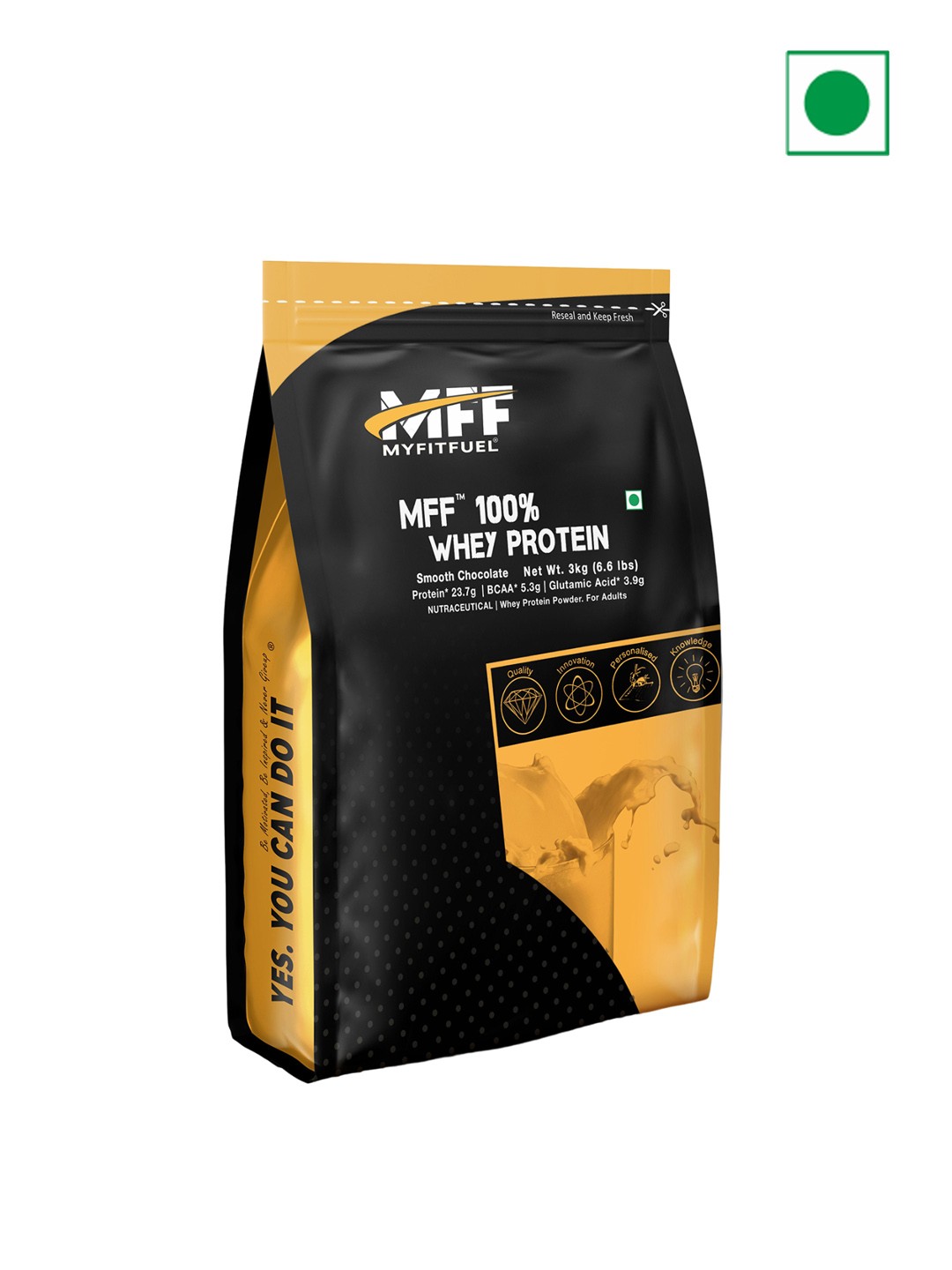 

MyFitFuel 100% Whey Protein- Smooth Chocolate Flavour- 3kg, Brown