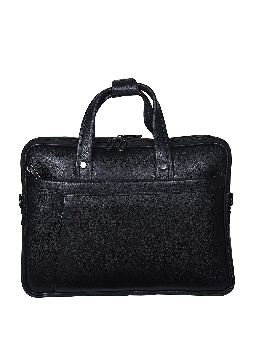 

Calvadoss Women Up To 17 Inch Textured Leather Laptop Bag, Black