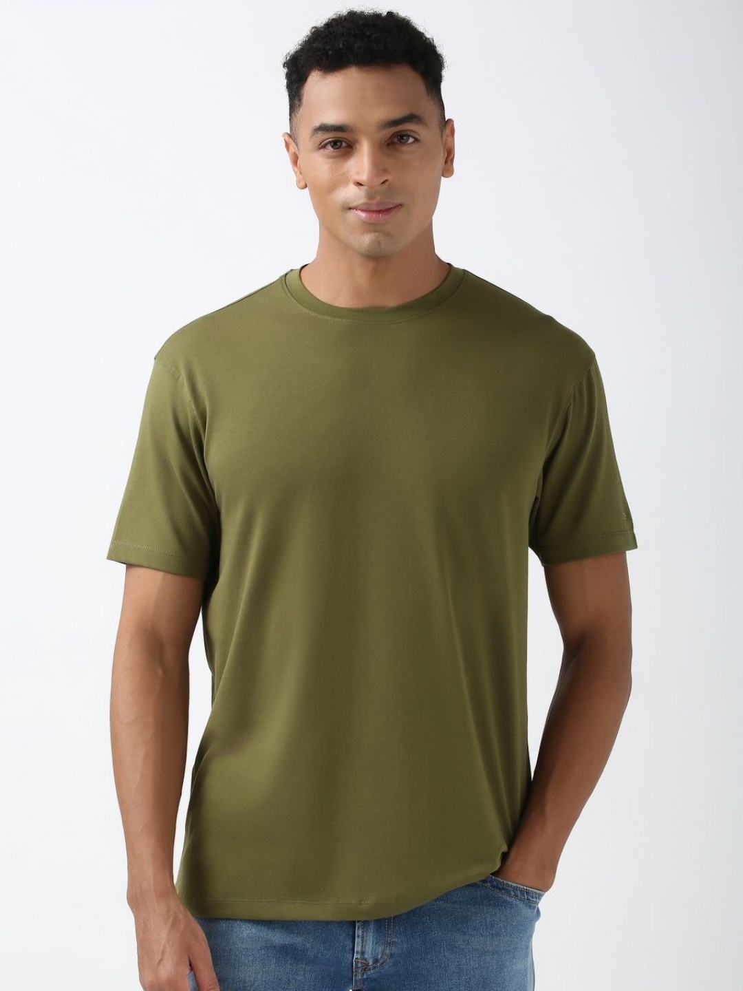 

Peter England Casuals Men T-shirt, Olive