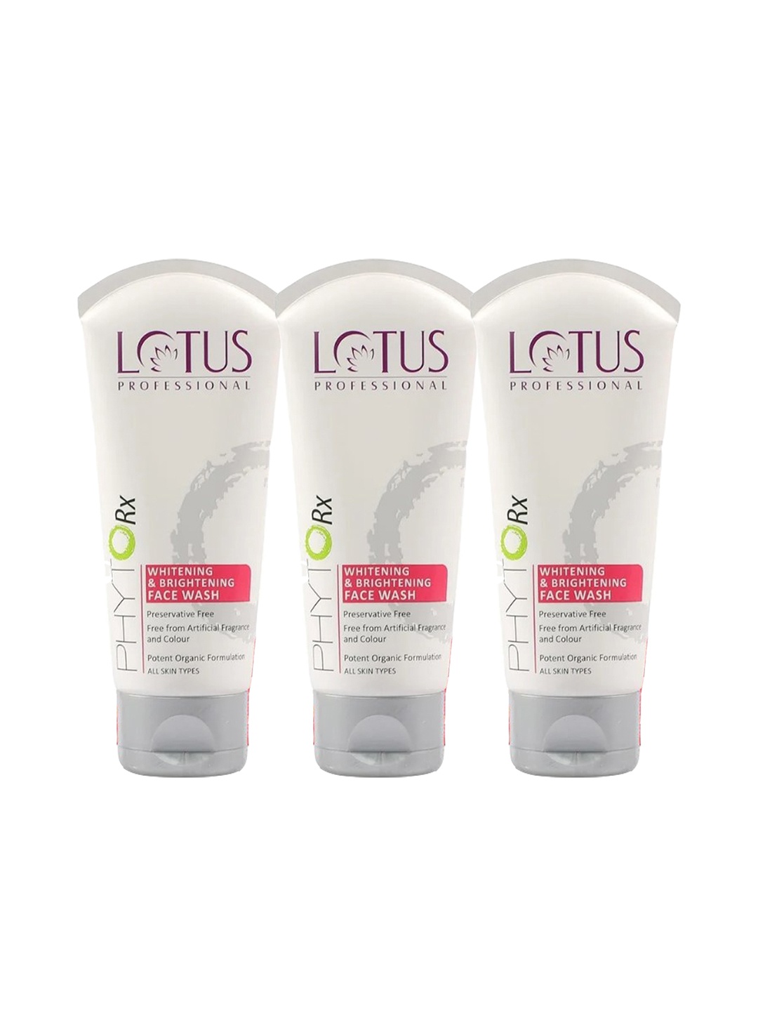 

Lotus Professional 3Pcs PhytoRx Whitening & Brightening Face Wash - 80g each, White