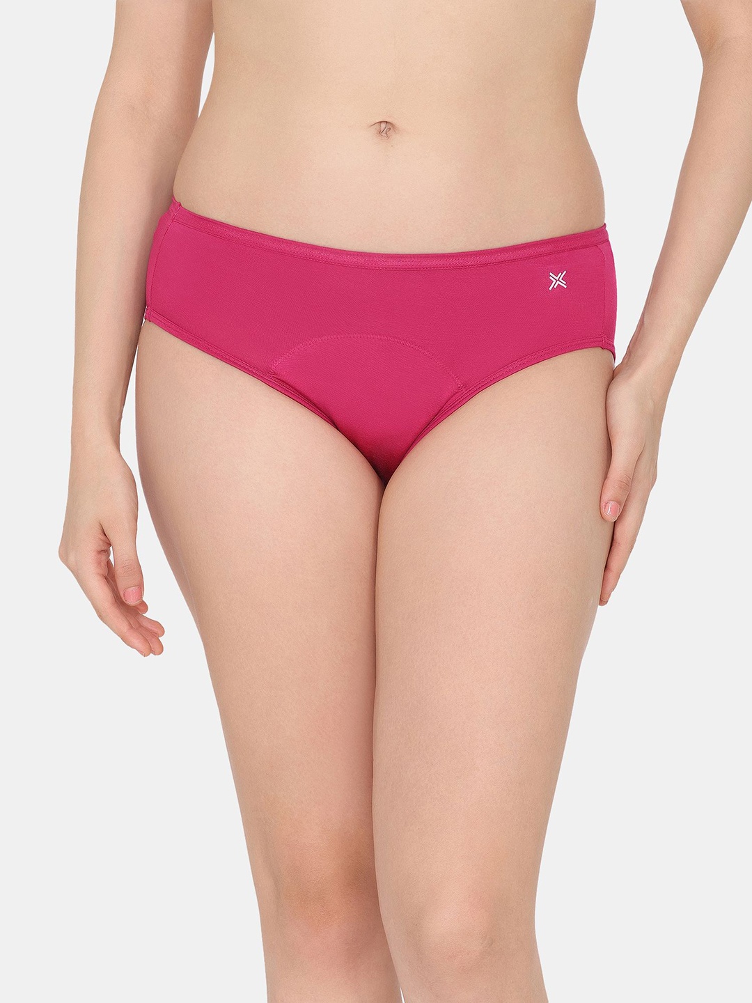 

LAVOS Women Solid Leak Proof Mid-Rise Period Briefs, Pink