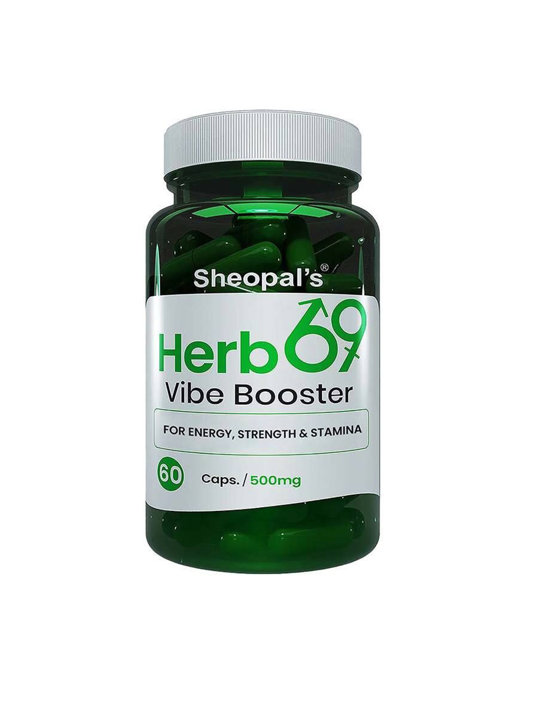 

Sheopal's Herb 69 Vibe Booster Shudh Shilajit- Increase Energy & Stamina - 60 Caps, Green