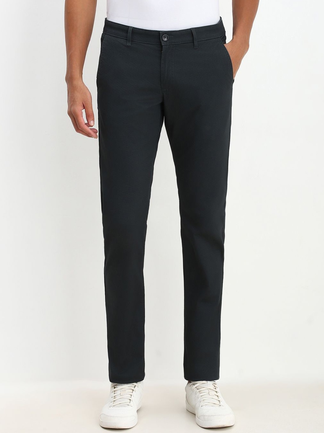 

Allen Solly Men Slim Fit Trousers, Grey