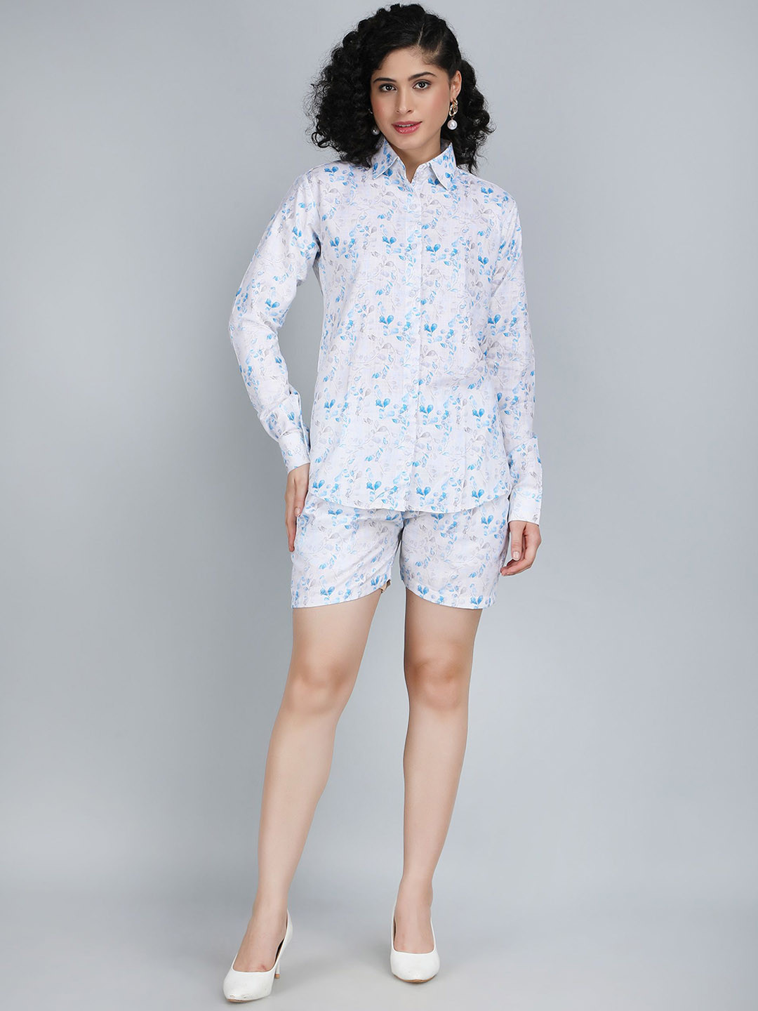 

VOGUE LIBERTY Printed Shirt With Short Co-Ords, Multi