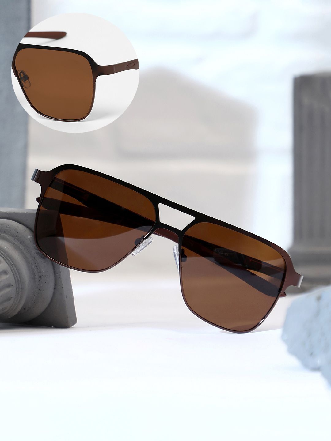 

HAUTE SAUCE by Campus Sutra Women Aviator Sunglasses with Polarised Lens, Brown