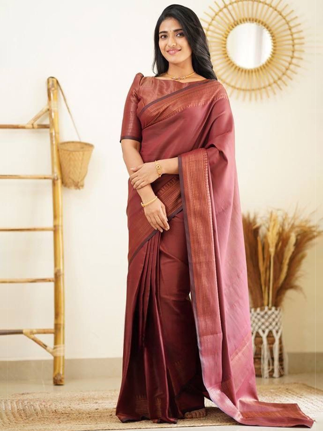 

Marziyaa Woven Design Zari Narayan Peth Saree, Maroon
