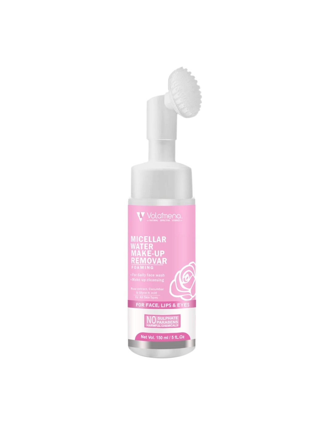 

Volamena Organics Micellar Water Foaming Make-Up Removar- 150ml, White