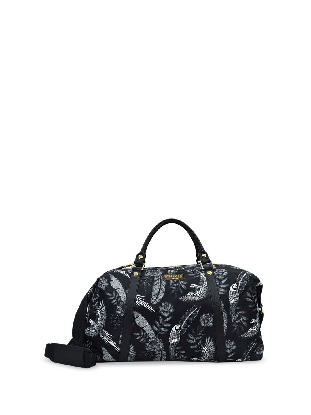 

Anuschka Floral Printed Oversized Shopper Shoulder Bag, Black