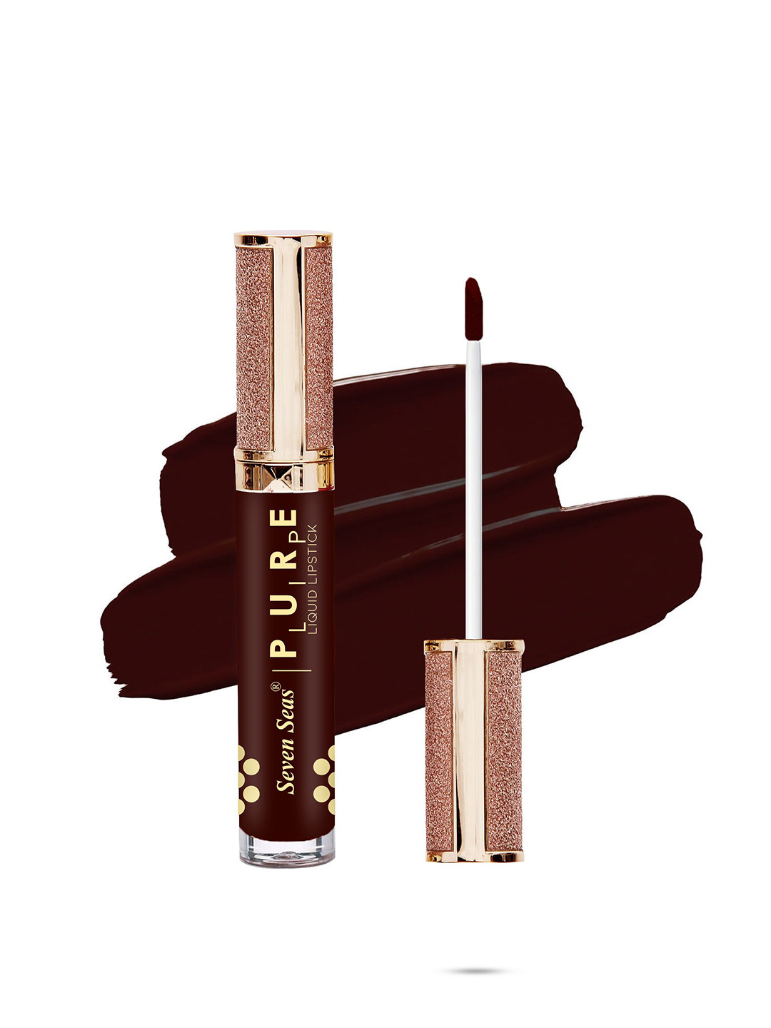 

Seven Seas Pure Highly Pigmented, Long Lasting & Smudge proof Liquid Lipstick- Crimson-7ml, Brown