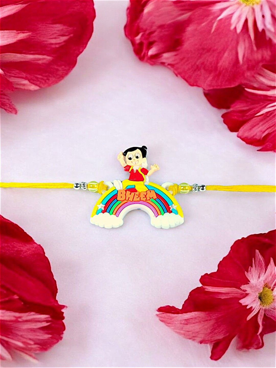 

ADIVA Boys BHEEM Thread Rakhi with Roli Chawal, Yellow