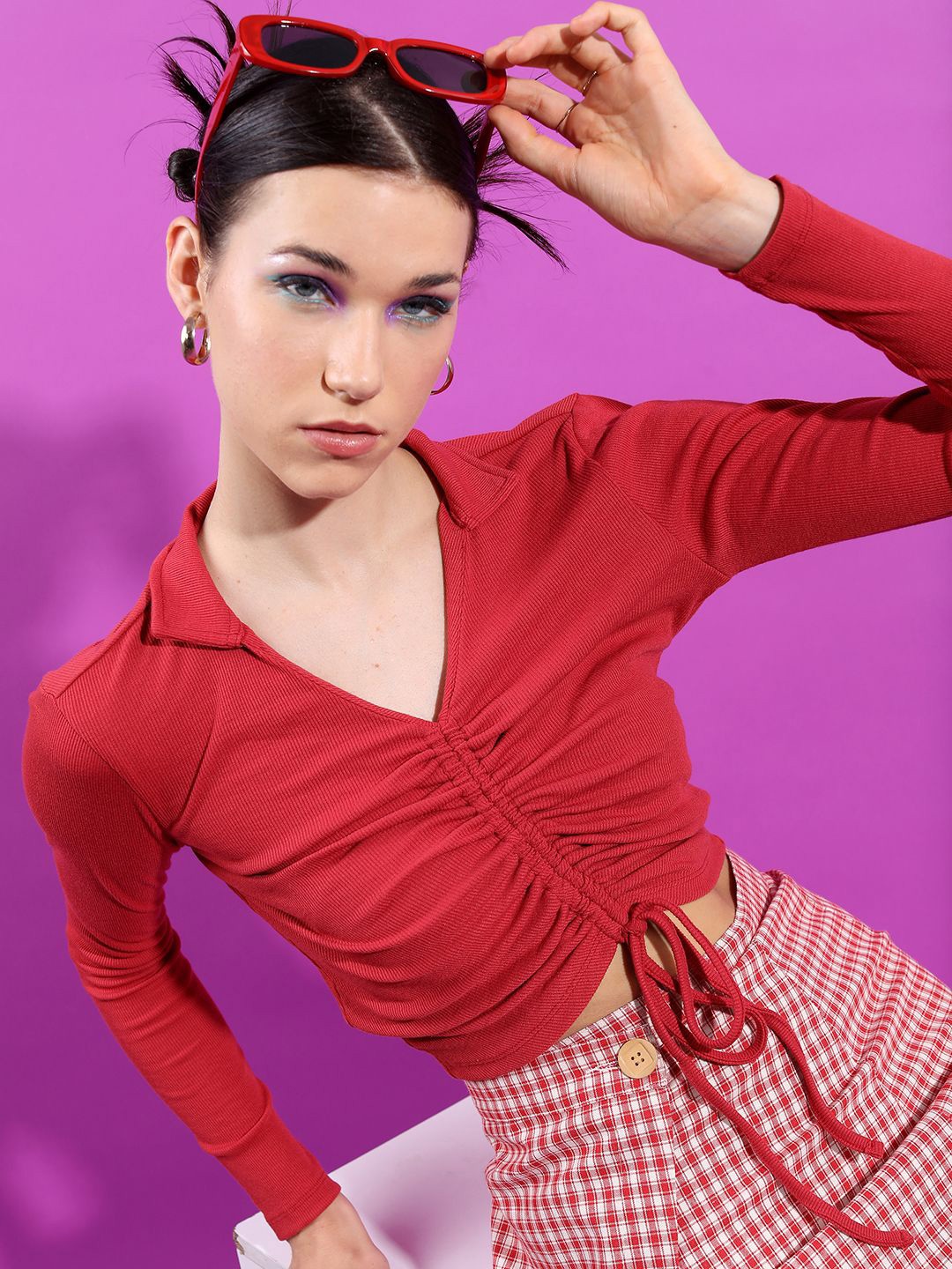 

Tokyo Talkies Top, Red
