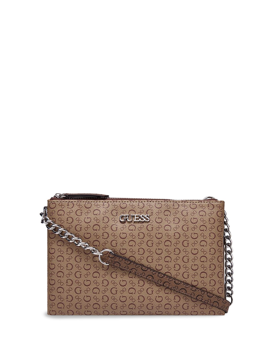 

GUESS Printed Swagger Shoulder Bag, Brown