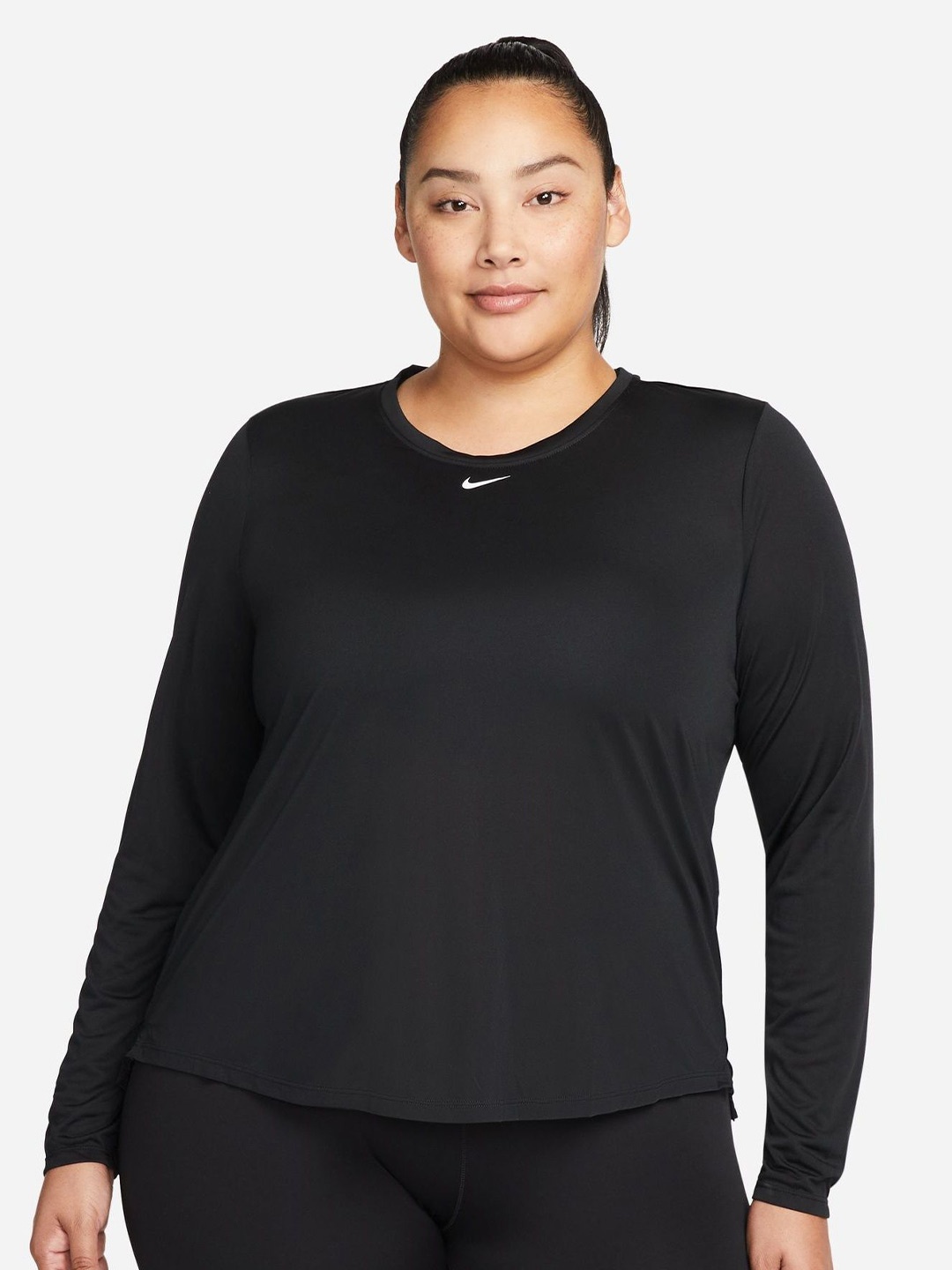 

Nike Dri-FIT One Women's Standard Fit Long-Sleeve Top (Plus Size), Black