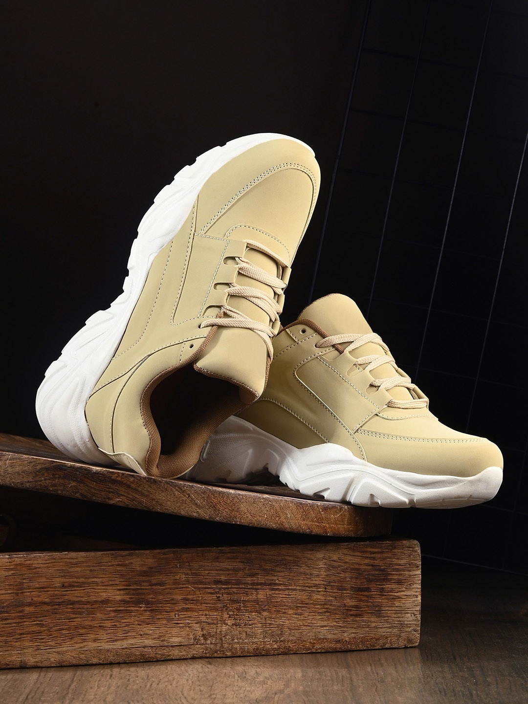 

The Roadster Lifestyle Co Women Lightweight Casual Sneakers, Beige