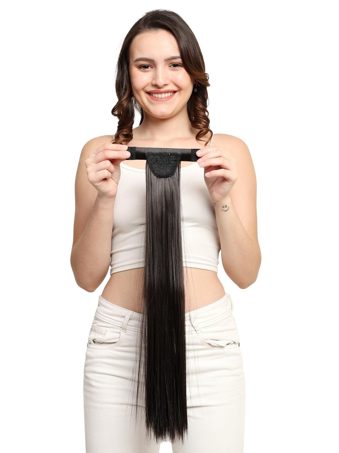 

FIMBUL Clip-In Wrap Around Ponytail Hair Extension - Brown