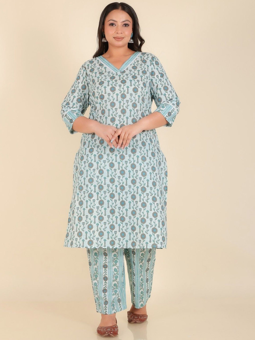 

Aramya Women Floral Printed Kurta, White