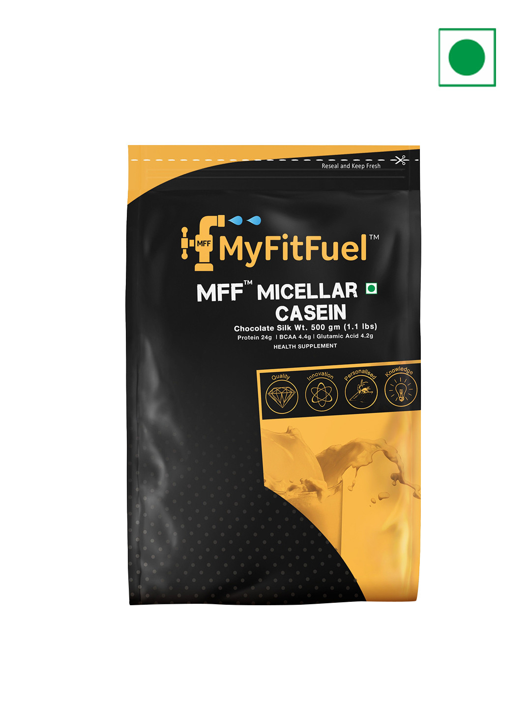

MyFitFuel Micellar Casein Protein - 500g - Chocolate Silk, Brown