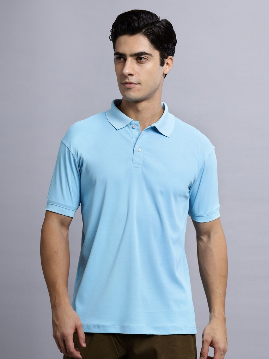 

N AND J Men Polo Collar Pockets T-shirt, Blue