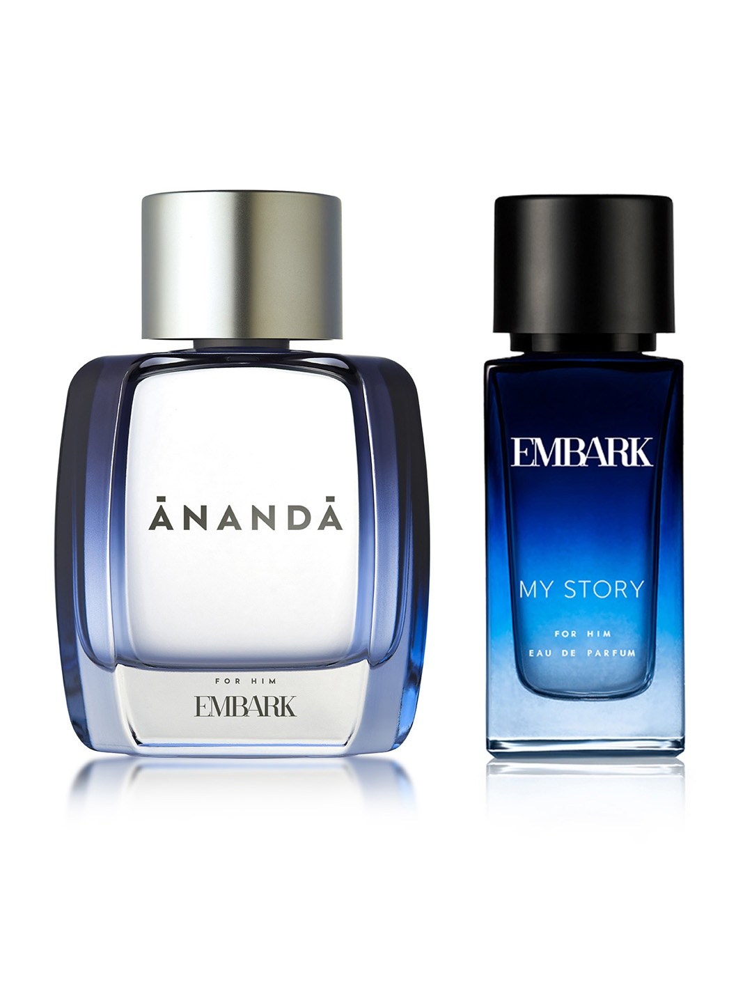 

EMBARK Men Set of 2 Eau De Parfum - Ananda 100ml & My Story 30ml, Navy blue