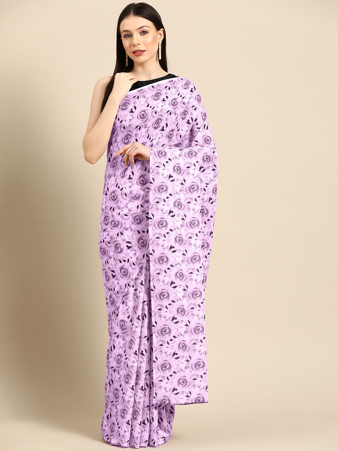 

BUTA BUTI Floral Printed Pure Cotton Saree, Pink