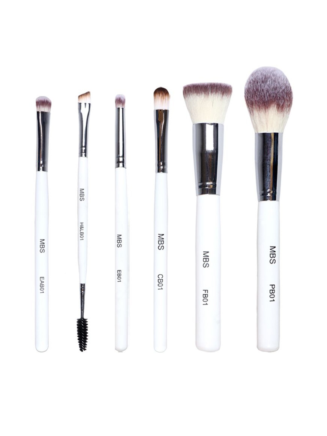 

Makeup By Siti Set Of 6 Face & Eye Makeup Brushes, White