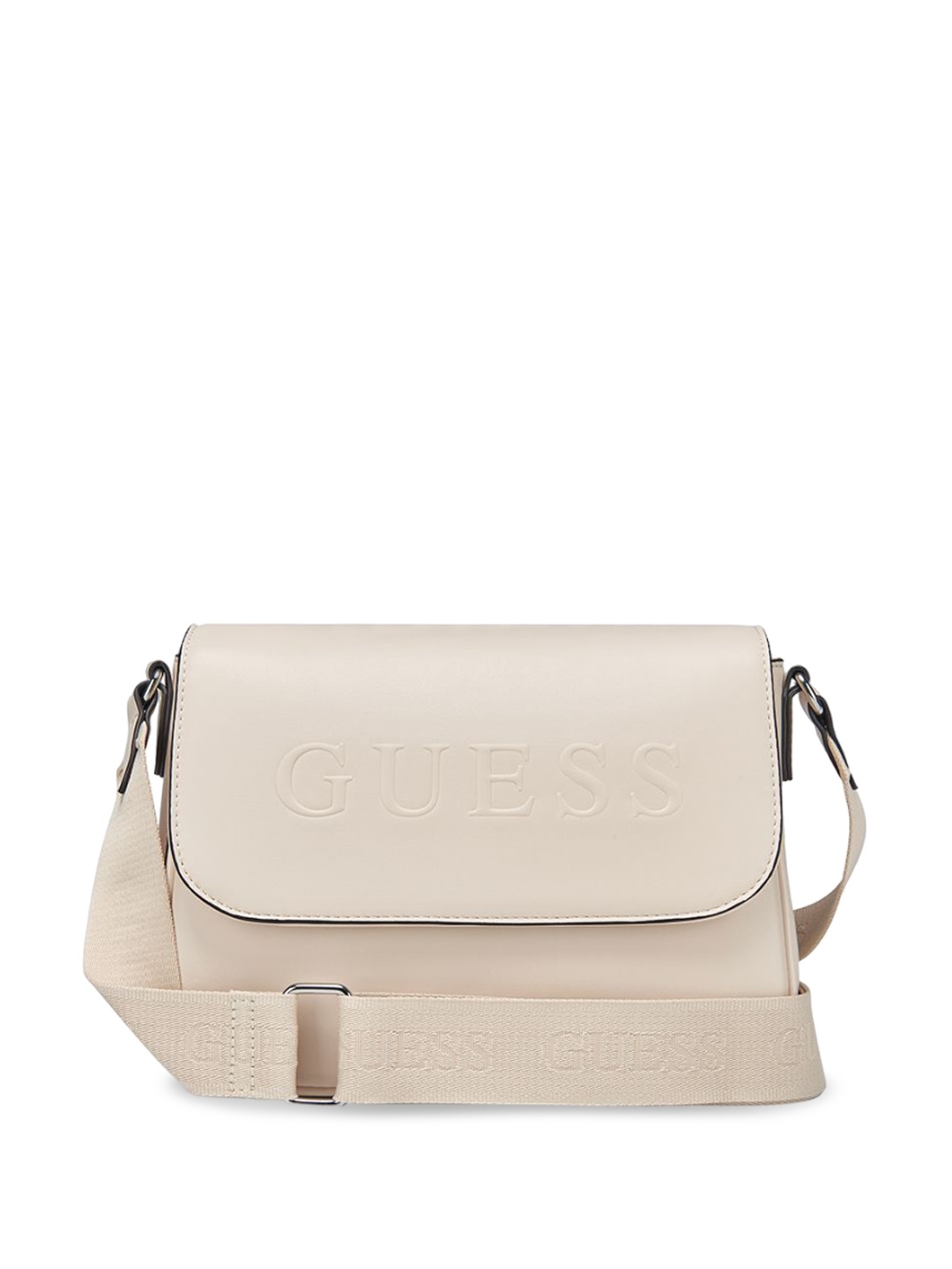 

GUESS PU Structured Shoulder Bag with Bow Detail, Grey