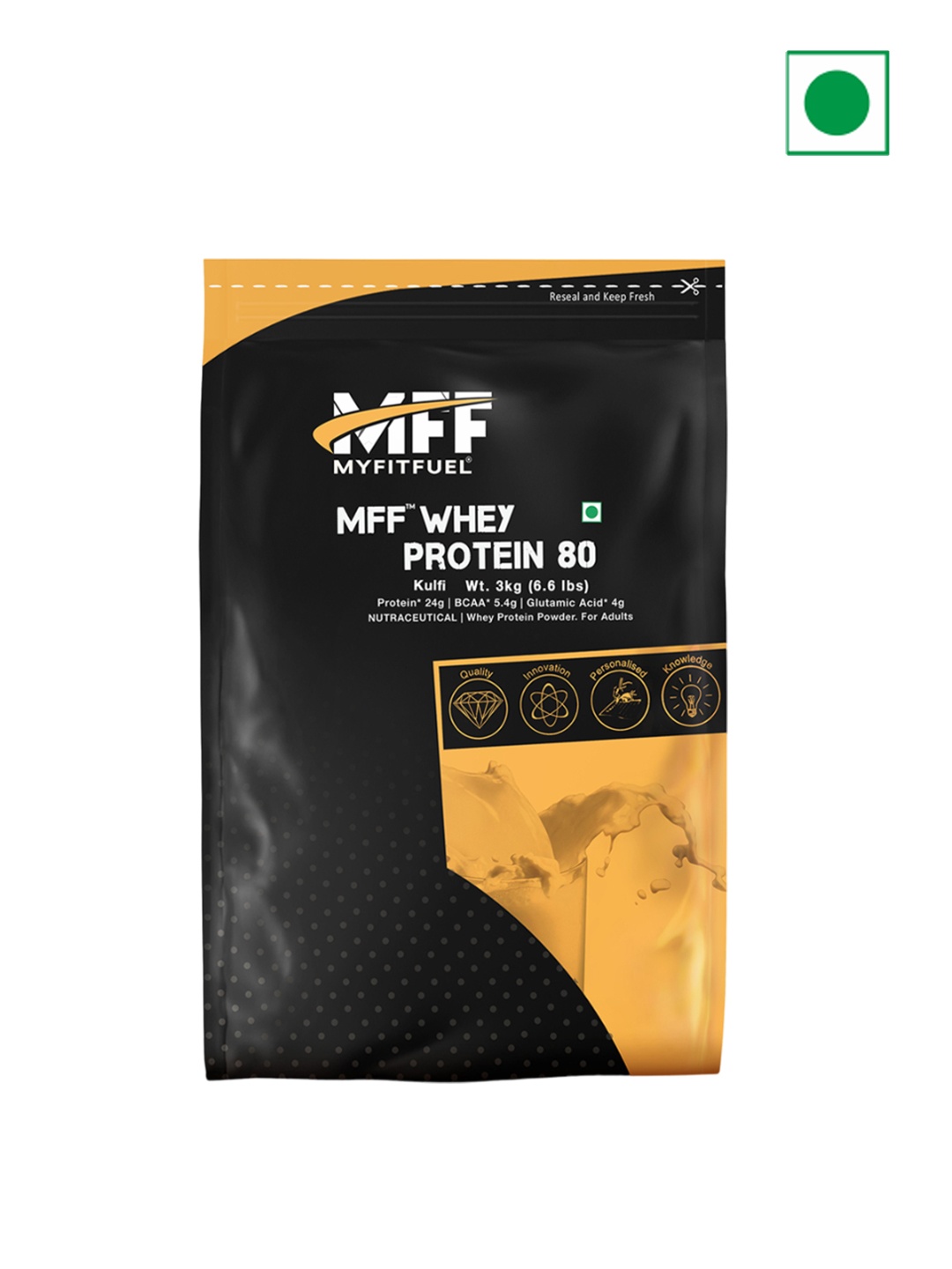 

MyFitFuel Whey Protein- Kulfi Flavour- 3Kg, Cream