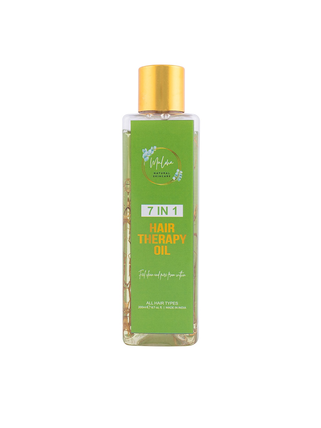 

MULOHA 7 In 1 Hair Therapy Coconut & Vitamin E Nourishing Hair Oil- 200 ml, Green