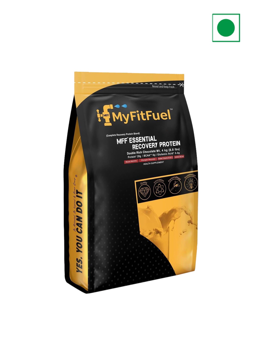 

MyFitFuel Essential Recovery Protein - Double Rich Chocolate - 4Kg, Brown