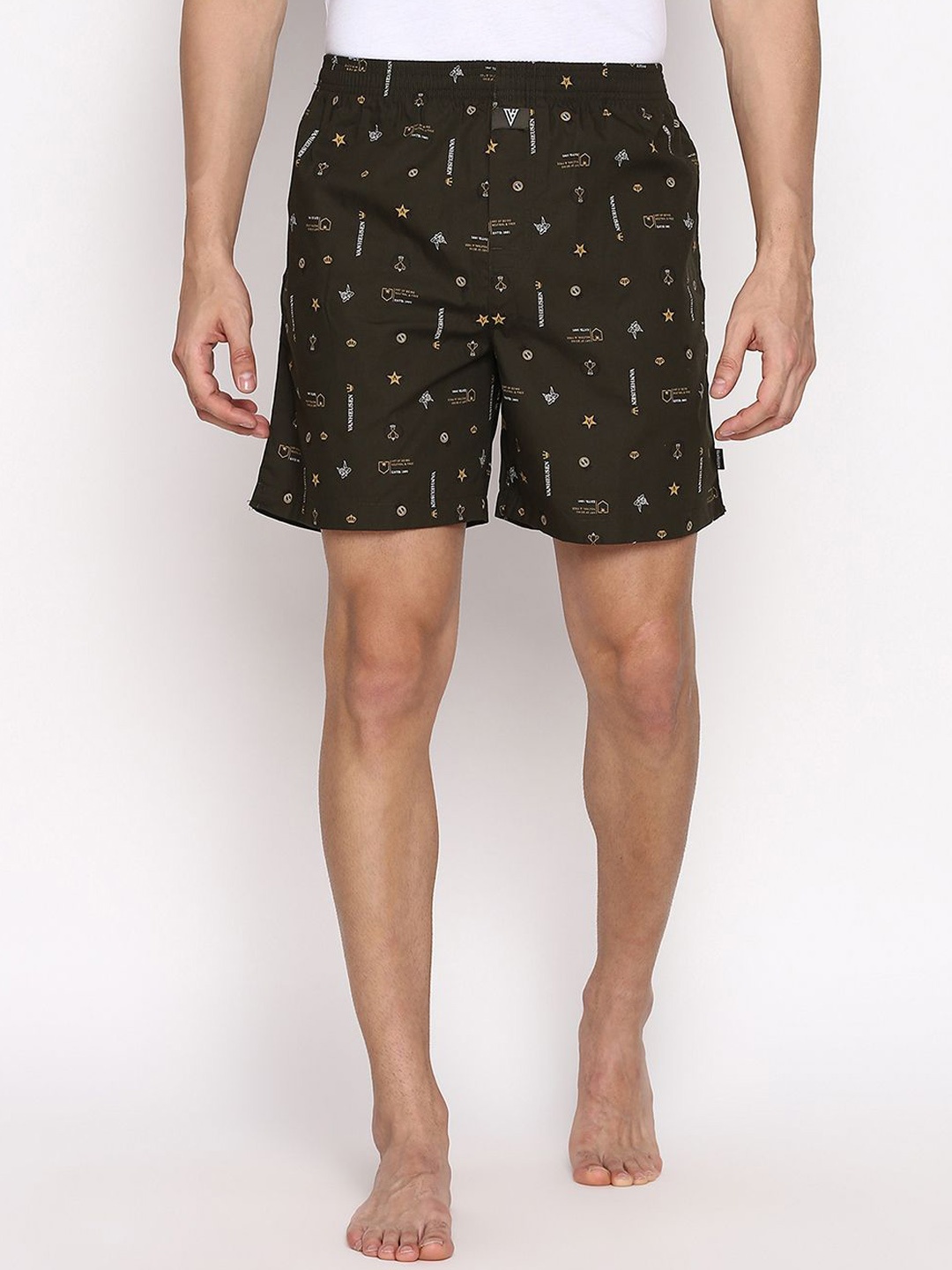 

Van Heusen Printed Cotton Boxers IHQBS1CCPB6810112, Olive