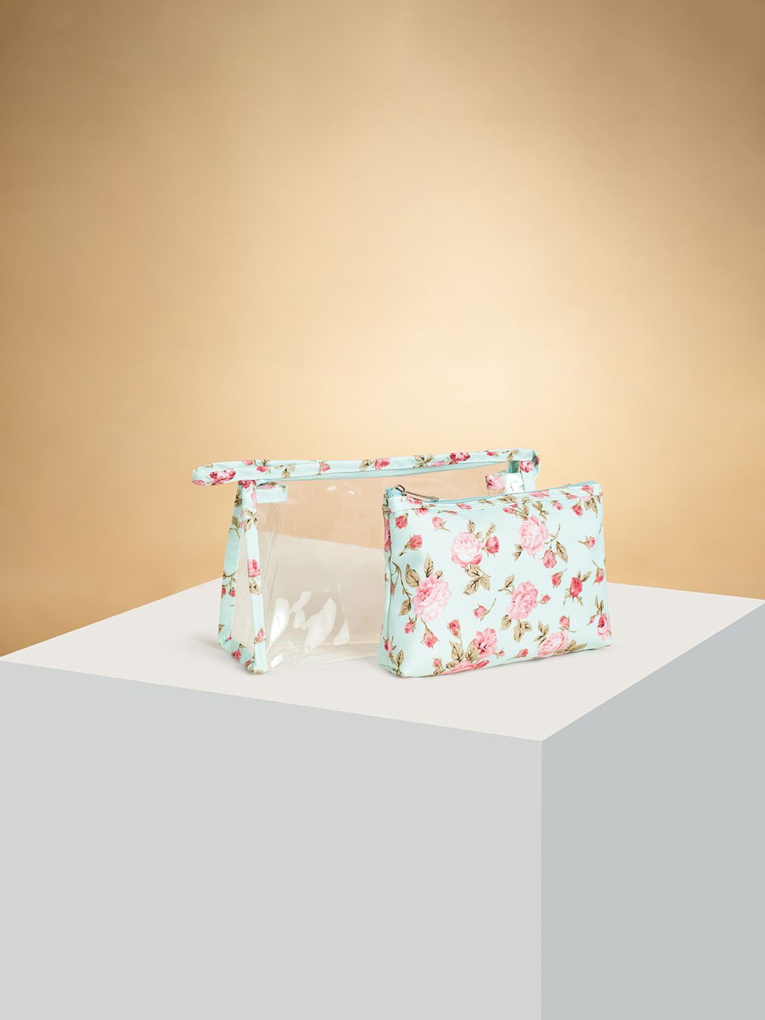 

Forever Glam by Pantaloons Set of 2 Other Prints Pouch Travel Accessory, Blue