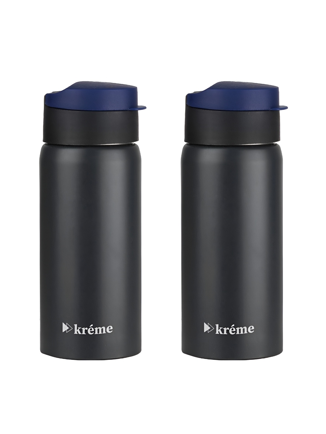 

Kreme Black Set of 2 Stainless Steel Printed Double Wall Vacuum Water Bottle