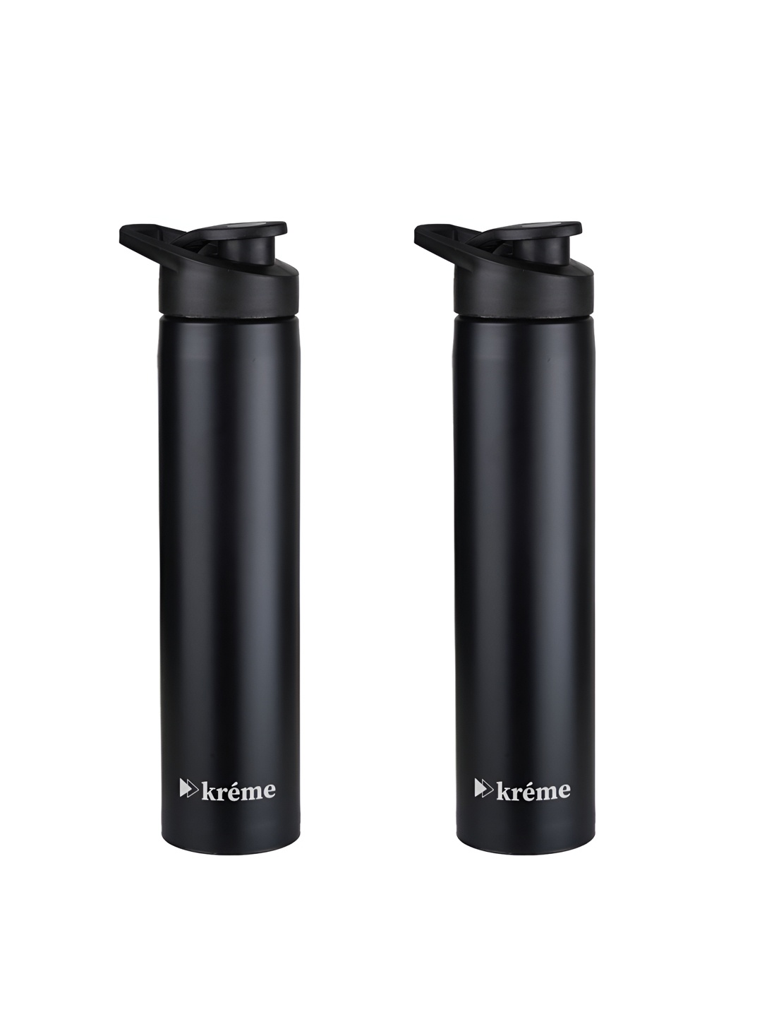 

Kreme FLOW Black 2 Pieces Stainless Steel Printed Double Wall Vacuum Water Bottle-850 ml