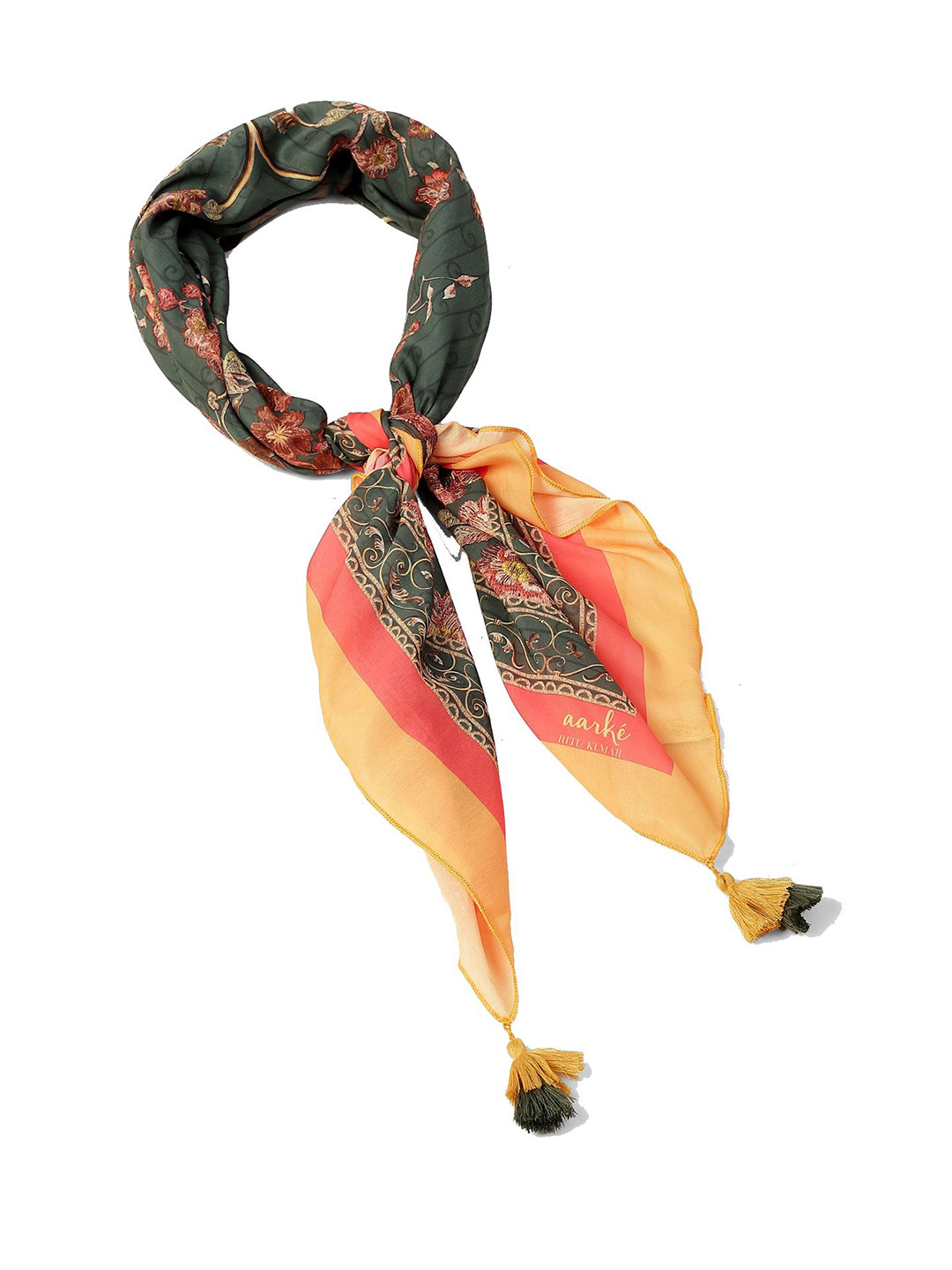 

aarke Ritu Kumar Women Printed Scarf, Green