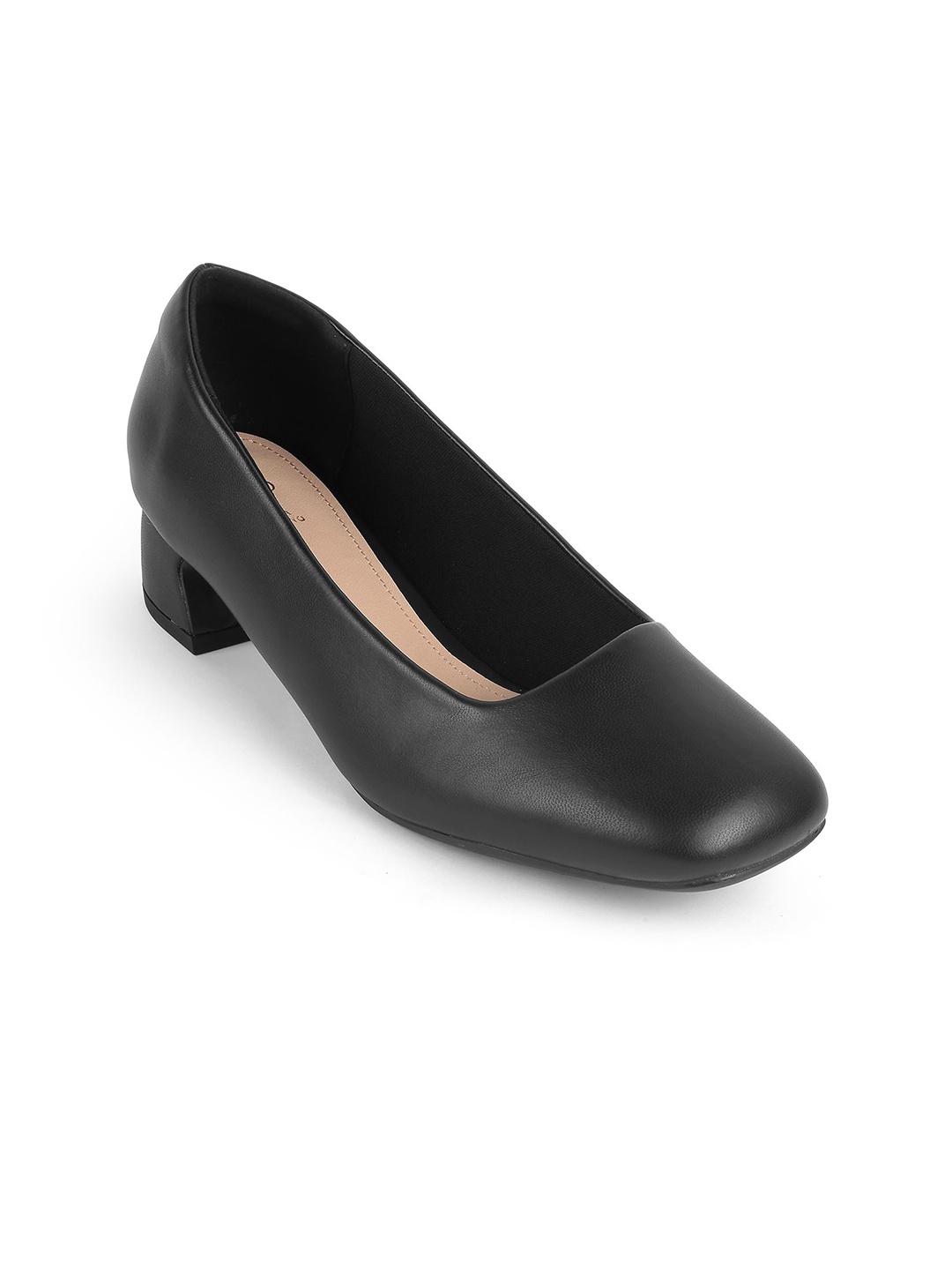 

Tresmode Leather Work Block Pumps, Black