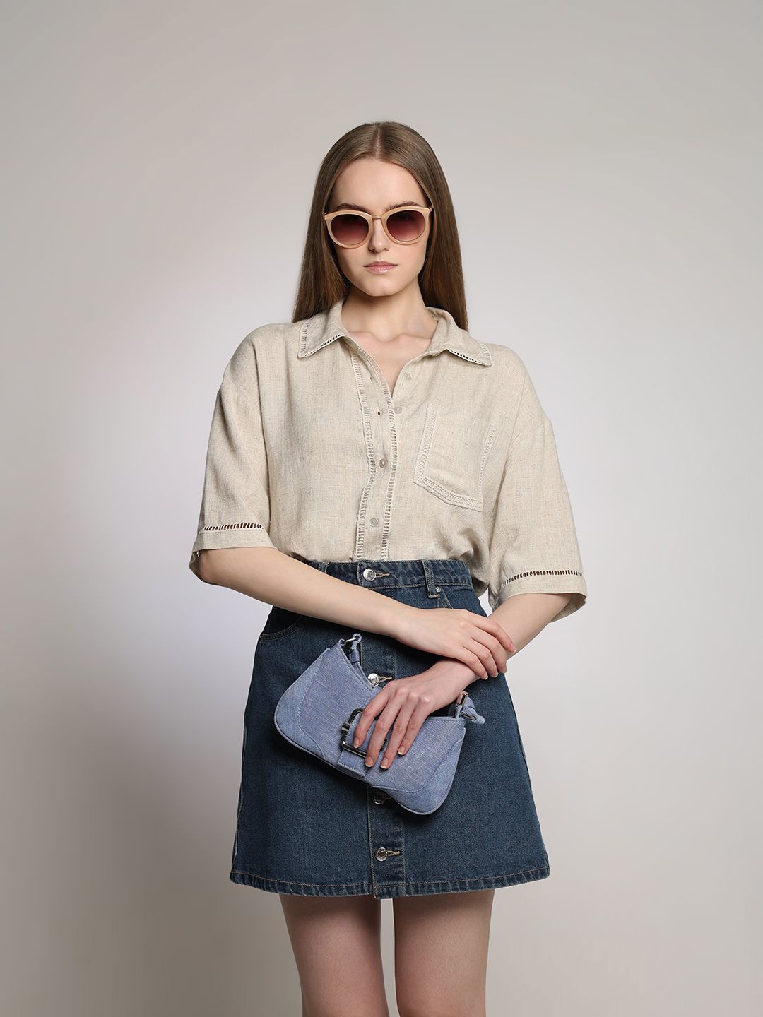 

Vero Moda Women Opaque Casual Shirt, Beige