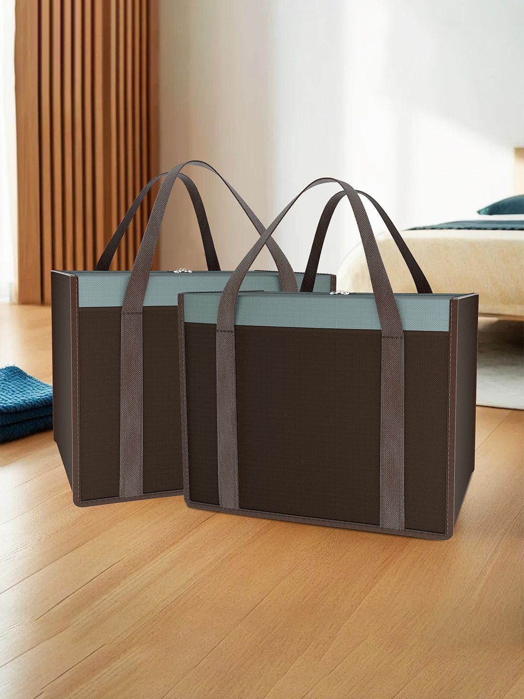 

Kuber Industries Brown Set of 2 Water Resistant Multi-Utility Organisers