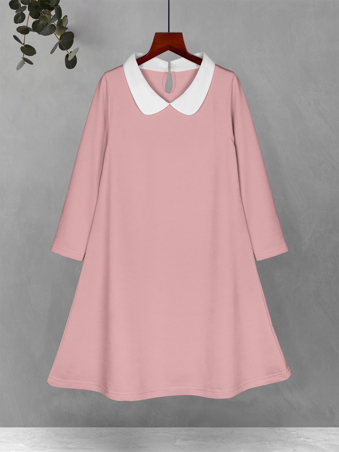 

HELLCAT Peter Pan Collar A-Line Dress, Pink