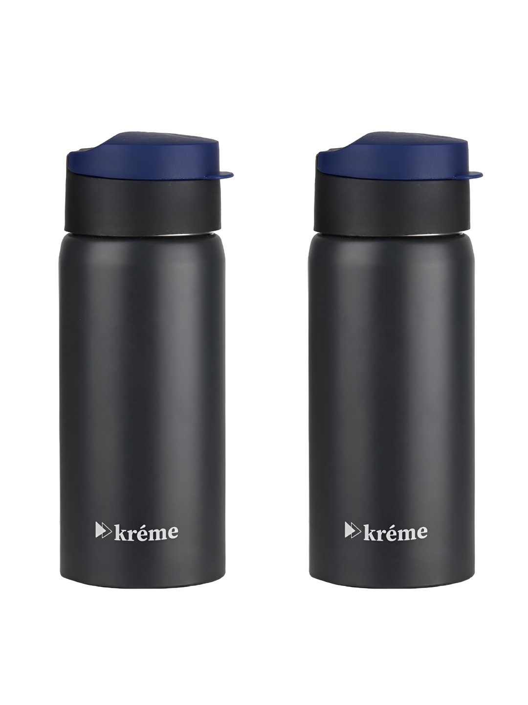 

Kreme Black Set of 2 Stainless Steel Printed Double Wall Vacuum Water Bottle