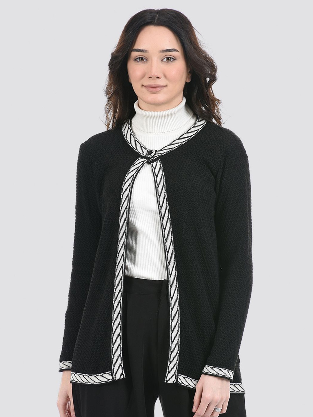 

American Eye Women Longline Cardigan, Black