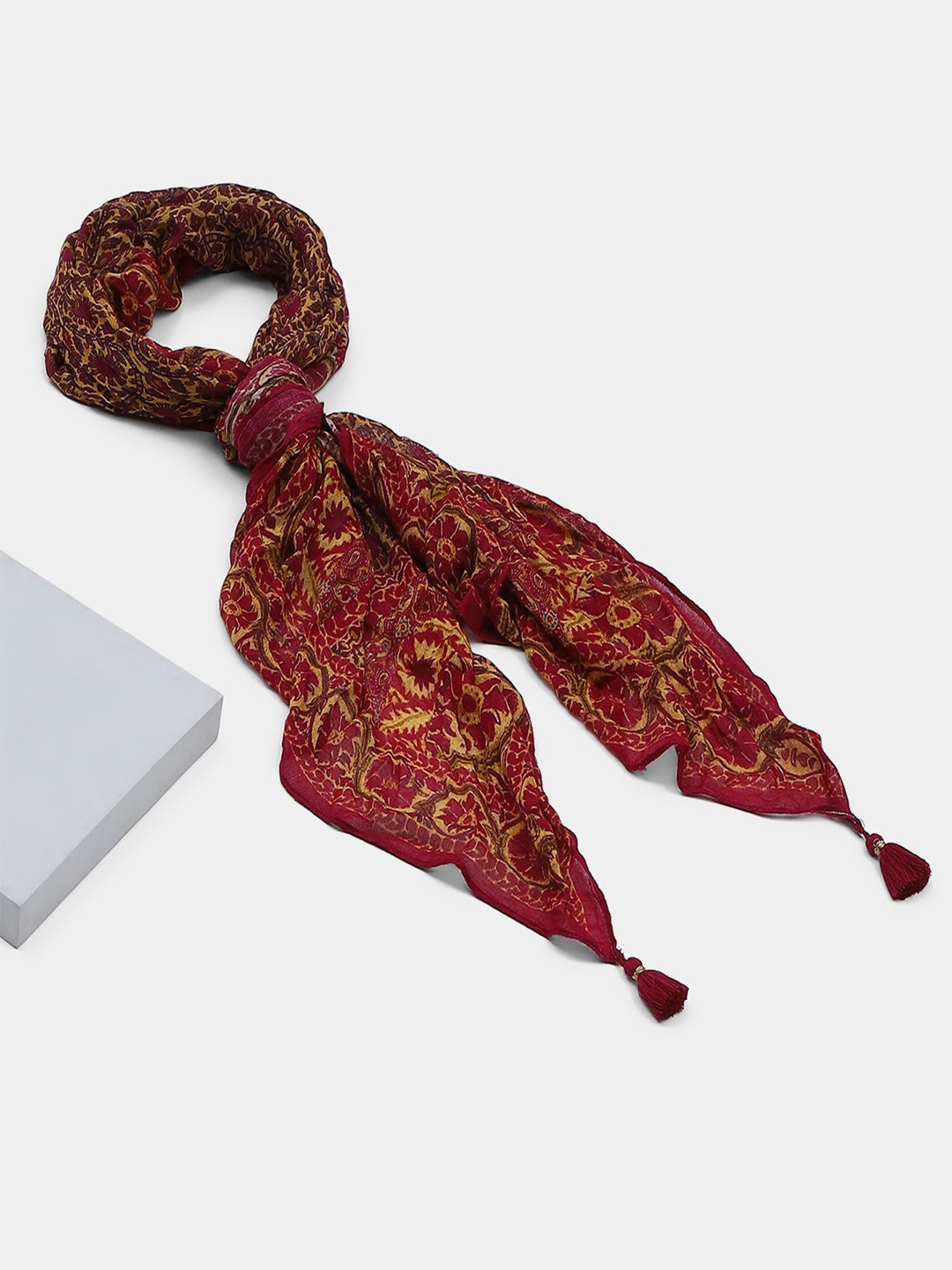 

aarke Ritu Kumar Women Printed Scarf, Red