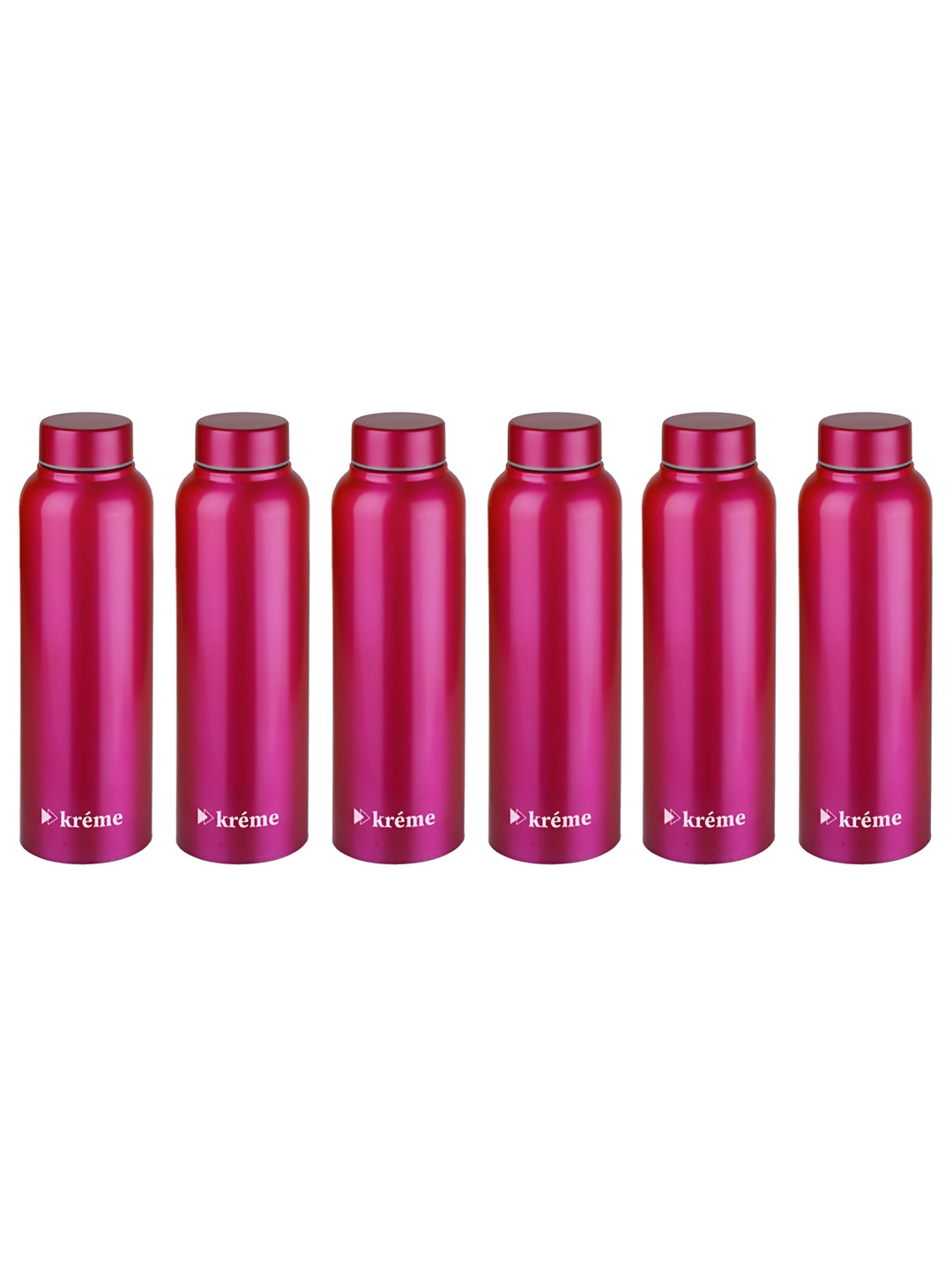 

Kreme BREEZER Pink 6 Pieces Stainless Steel Printed Double Wall Vacuum Water Bottle-1000ml
