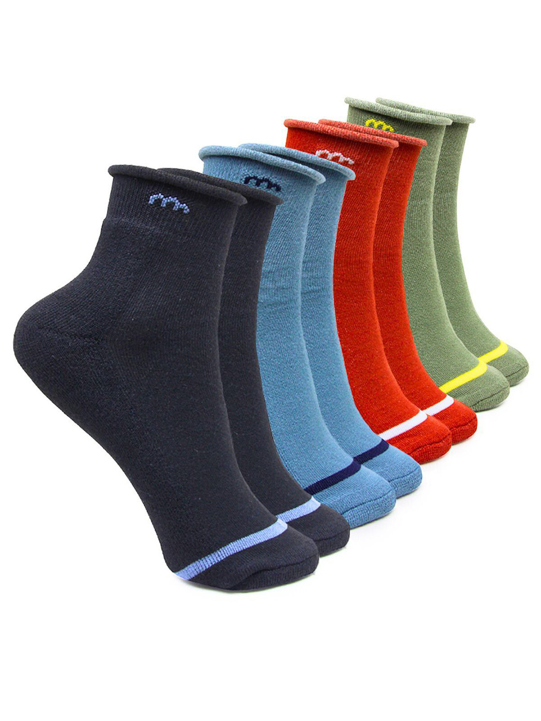 

BAESD Women Pack Of 4 Cotton Ankle Length Socks, Orange