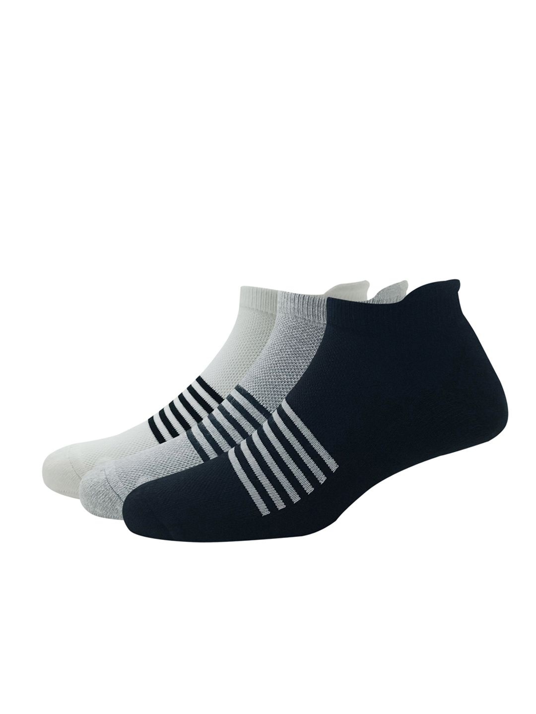 

Allen Solly Men Pack Of 3 Patterned Ankle-Length Socks, White