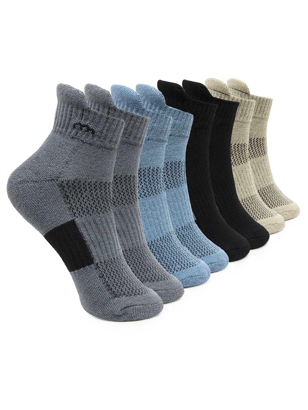 

BAESD Women Pack Of 4 Patterned Ankle Length Socks, Beige