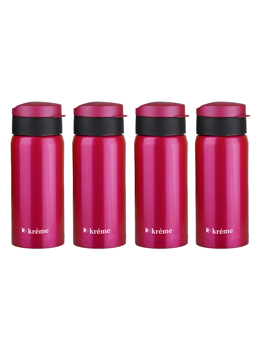 

Kreme BUNNY Pink 4 Pieces Stainless Steel Printed Double Wall Vacuum Water Bottle-400ml
