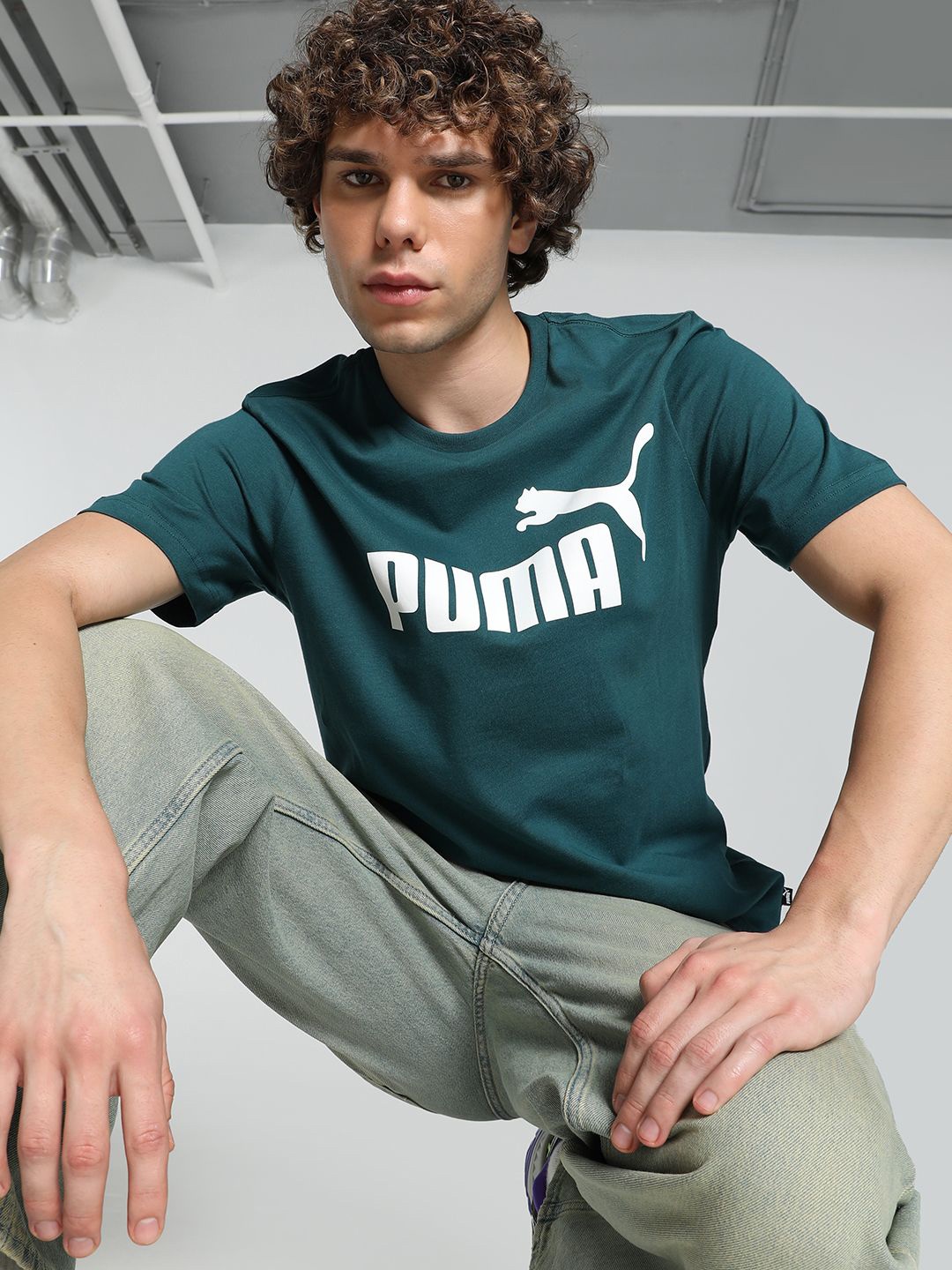 

Puma ESS Logo Men Tee, Green