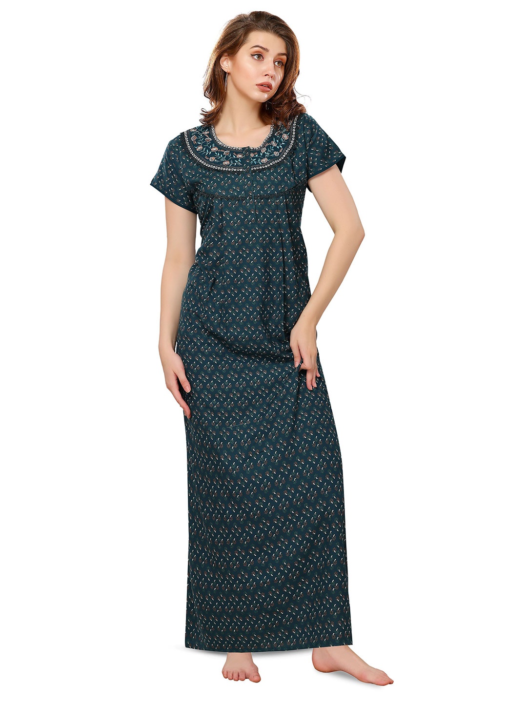 

Soulemo Printed Maxi Nightdress, Green