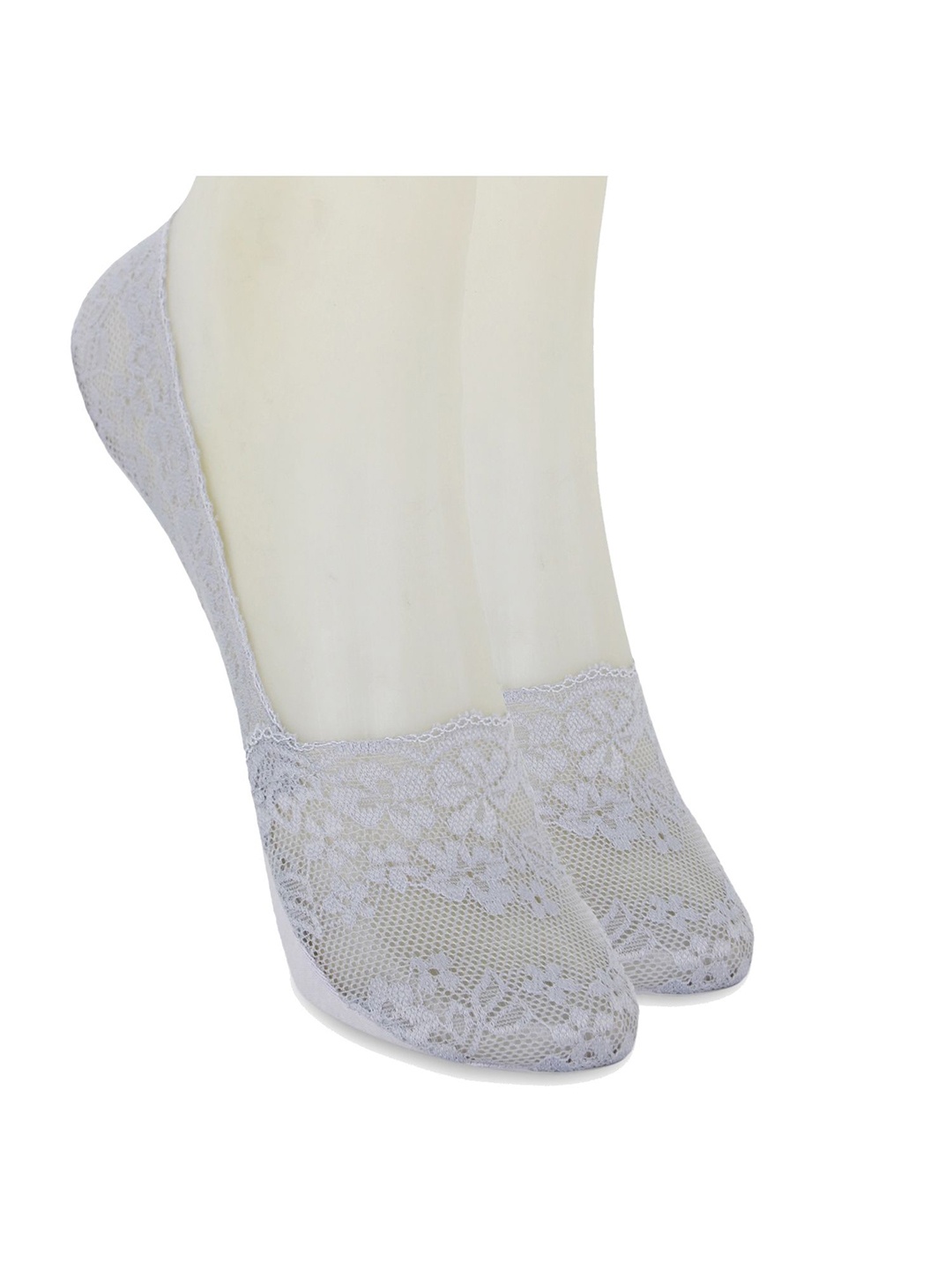 

BAESD Women Patterned Shoe-Liner Loafer Socks, Grey