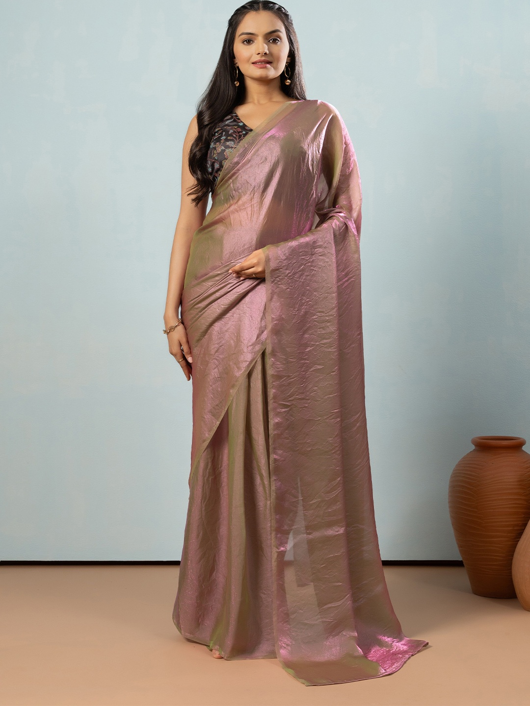 

RACHNA Ready to Wear Saree, Pink